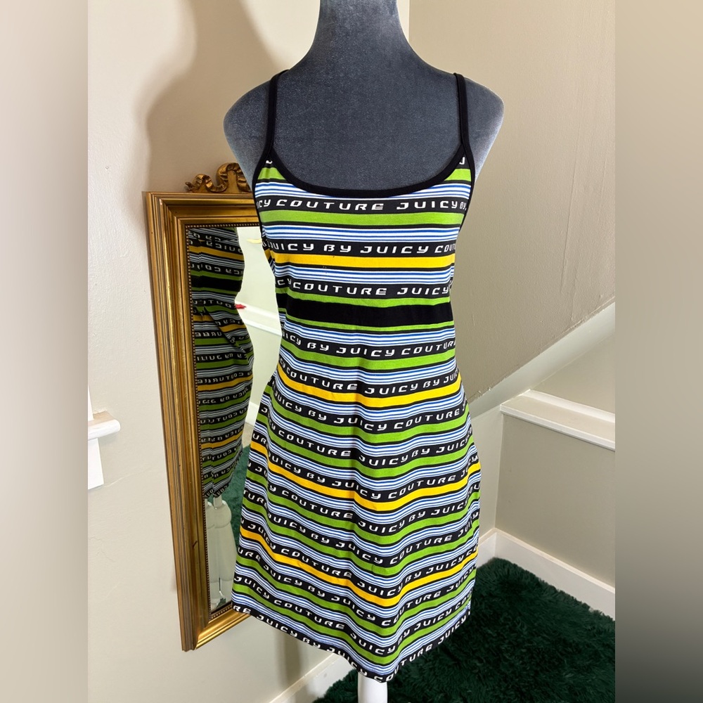 Juicy Couture XL Racer Stripe Logo Slip Dress